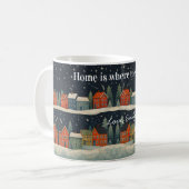 Custom Winter Village Mug with Quote and Name  Kaffeetasse (Vorderseite Links)