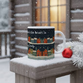 Custom Winter Village Mug with Quote and Name  Kaffeetasse