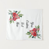 Custom Winter Wedding Empfang Foto Stand Prop Wandteppich (Vorderseite (Horizontal))