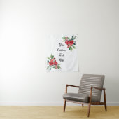 Custom Winter Wedding Empfang Foto Stand Prop Wandteppich (Beispiel)