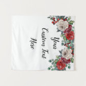 Custom Winter Wedding Weihnachts Foto Stand Prop Wandteppich (Vorderseite (Horizontal))