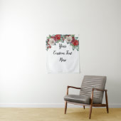 Custom Winter Wedding Weihnachts Foto Stand Prop Wandteppich (Beispiel)