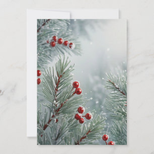 Custom Winter Wonderland   Kiefer und Berries Einladung