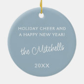 Custom Winter Wonderland Landscape Art Painting Keramik Ornament (Hinten)