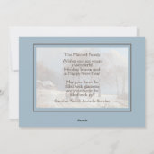 Custom Winter Wonderland Landschaft Malerei Feiertagskarte (Rückseite)