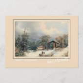 Custom Winter Wonderland Landschaft Malerei Feiertagskarte (Vorderseite)