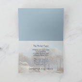 Custom Winter Wonderland Landschaft Malerei Feiertagskarte (Innenseite)