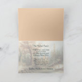 Custom Winter Wonderland Landschaft Malerei Feiertagskarte (Innenseite)