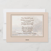 Custom Winter Wonderland Landschaft Malerei Feiertagskarte (Rückseite)