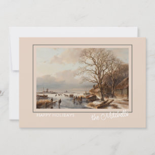 Custom Winter Wonderland Landschaft Malerei Feiertagskarte