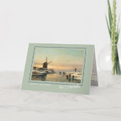 Custom Winter Wonderland Landschaft Malerei Feiertagskarte (Vorderseite)