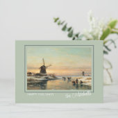 Custom Winter Wonderland Landschaft Malerei Feiertagskarte (Stehend Vorderseite)