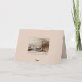 Custom Winter Wonderland Landschaft Malerei Feiertagskarte (Rückseite)