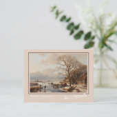 Custom Winter Wonderland Landschaft Malerei Postkarte (Stehend Vorderseite)