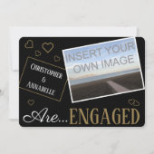 Custom Wir Got Verlobte Ankündigung Foto (Vorderseite)