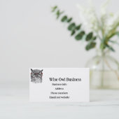 Custom Wise Owl Bird Graphic Art Visitenkarte (Stehend Vorderseite)