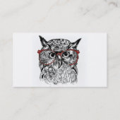 Custom Wise Owl Bird Graphic Art Visitenkarte (Rückseite)