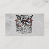 Custom Wise Owl Bird Graphic Art Visitenkarte (Rückseite)