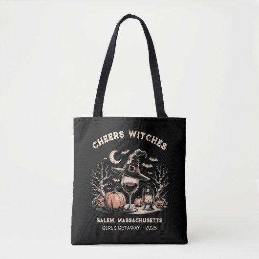 Custom Witchy Wine - Salem Halloween Trip Tasche (Vorderseite)