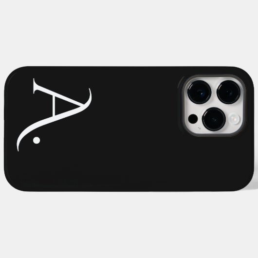 Custom with Initial Name Case-Mate iPhone Hülle (Rückseite (Horizontal))