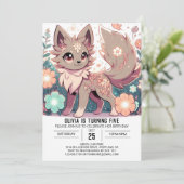 Custom Wolf Digital Geburtstag Einladung (Stehend Vorderseite)