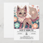 Custom Wolf Digital Geburtstag Einladung (Vorne/Hinten)