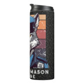 Custom Wolf Geschenke für Polizeibeamte Vater Husb Thermosbecher (Nach rechts gedreht)