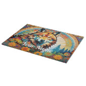 Custom Wolf Glass Cutting Board Schneidebrett (Ecke)