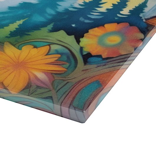 Custom Wolf Glass Cutting Board Schneidebrett (Ecke)