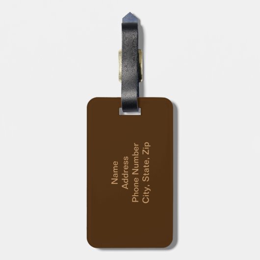 Custom Wolf Luggage Tag Gepäckanhänger (Rückseite vertikal)