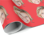 Custom woman Face Personalized Birthday Wedding Geschenkpapier (Rolleneckpunkt)