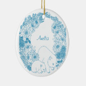 Custom Wombat Christmas Light Blue Keramik Ornament (Rechts)