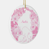 Custom Wombat Christmas Pink Keramik Ornament (Rechts)