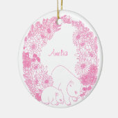Custom Wombat Christmas Pink Keramik Ornament (Links)