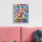 Custom Women Guitarist Abstrakte Kunst Inspiration Leinwanddruck (Insitu (Wohnzimmer))