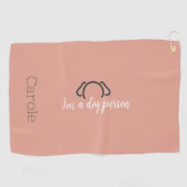 Custom Women Hund Mama Golf Handtuch (Horizontal)