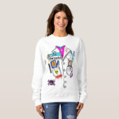 Custom Women Mad Scientist Halloween Labrador Coat Sweatshirt (Vorne ganz)