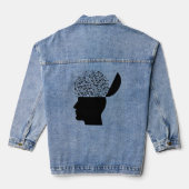 Custom Women's Denim Jacket (Jean Jacket), Denim Jeansjacke (Rückseite)