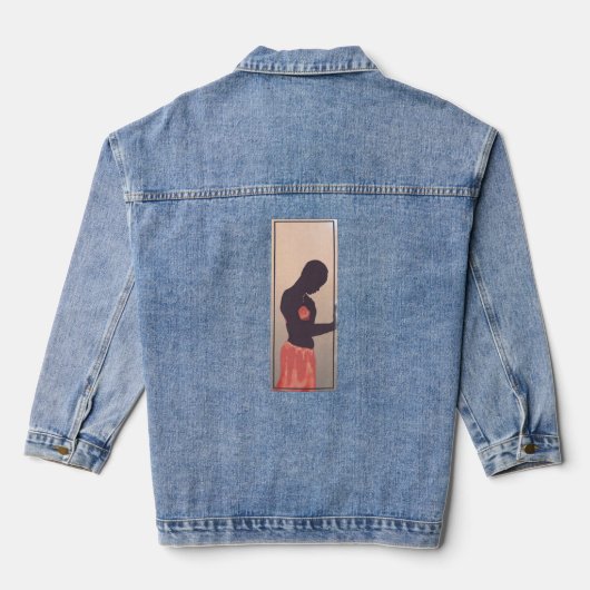 Custom Women's Denim Jacket (Jean Jacket), Denim Jeansjacke (Rückseite)
