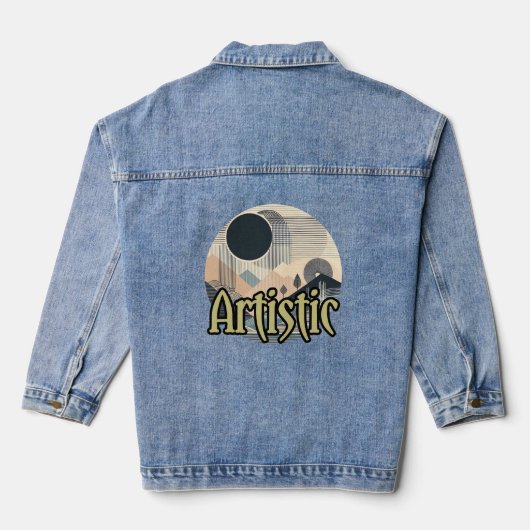 Custom Women's Denim Jacket (Jean Jacket), Denim Jeansjacke (Rückseite)
