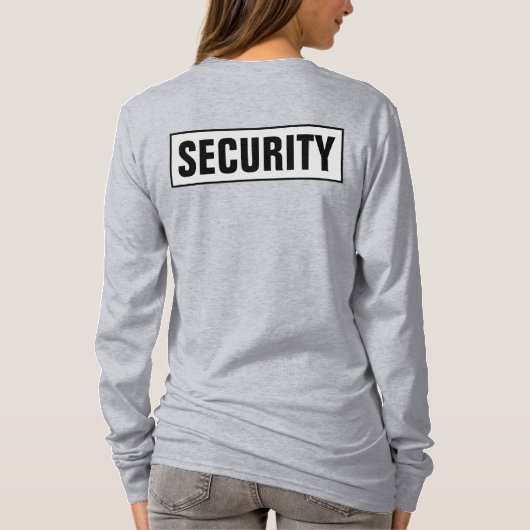 Custom Womens Double Sided Long Sleeve Security T-Shirt (Rückseite)