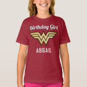 Custom Wonder Woman Golden Logo Geburtstag T-Shirt (Vorderseite)
