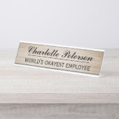 Custom Wooden Funny Schreibtischnamensplakette (Vorderseite )