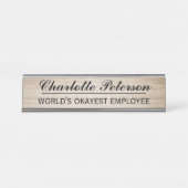 Custom Wooden Funny Schreibtischnamensplakette (Vorderseite )