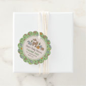 Custom Woodland Animals Baby Shower Fevor Tags Geschenkanhänger (Beispiel)