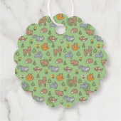 Custom Woodland Animals Baby Shower Fevor Tags Geschenkanhänger (Rückseite)