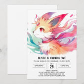 Custom Woodland Fox Geburtstag Einladung (Vorne/Hinten)