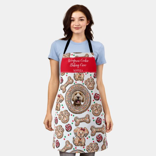 Custom Woofmas Cookie Backen Crew Hund Xmas Schürze (Getragen)