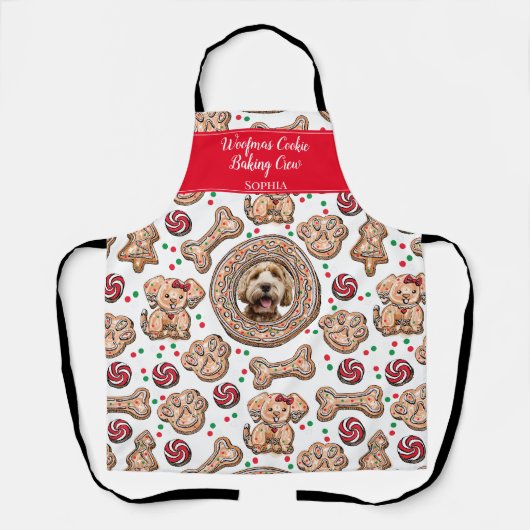 Custom Woofmas Cookie Backen Crew Hund Xmas Schürze (Vorderseite)