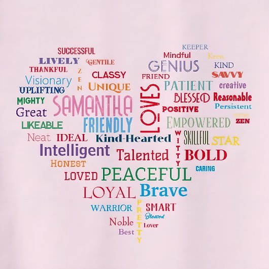 Custom Word Art Heepake hinzufügen Ihre eigenen Wo T-Shirt